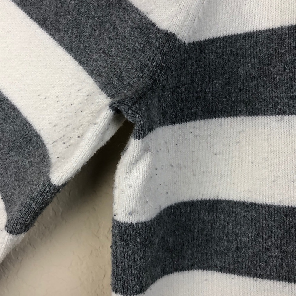 J. Crew Grey + Cream Striped Sweater - Picture 3 of 5